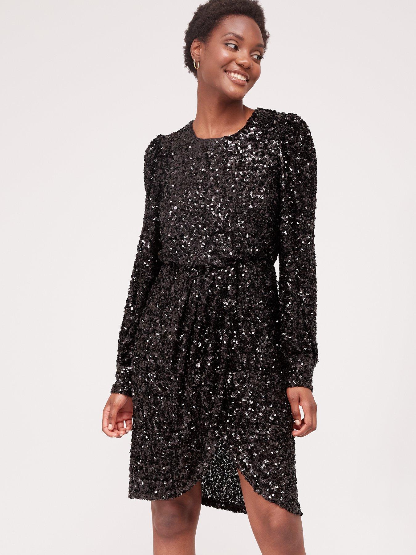 black sparkly dress